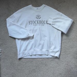 Champion White Crewneck Men's Sweater